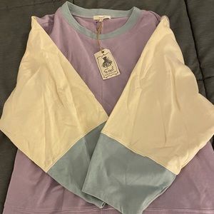 Easel color block pull over